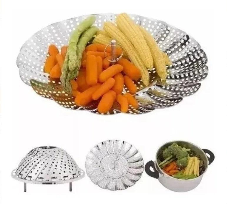 Cesto Inox Cozinhar Legumes Vapor - Perspicaza