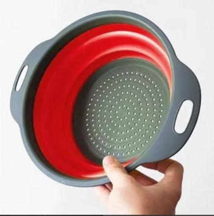 Escorredor de Silicone Dobrável para Macarrão Legumes redondo - Perspicaza