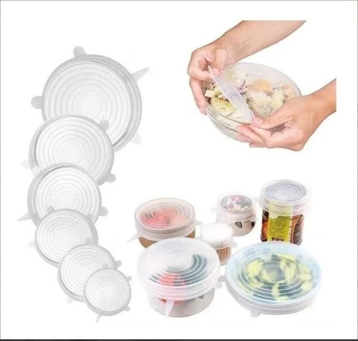 Kit de Tampas de Silicone Universal - 6 peças - Perspicaza