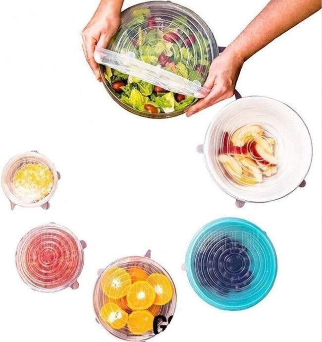 Kit de Tampas de Silicone Universal - 6 peças - Perspicaza